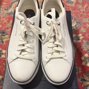 Cole Haan GP Topspin Sneakers in White and Navy
